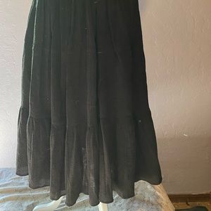 Black maxi skirt - Gypsy - Circle Skirt